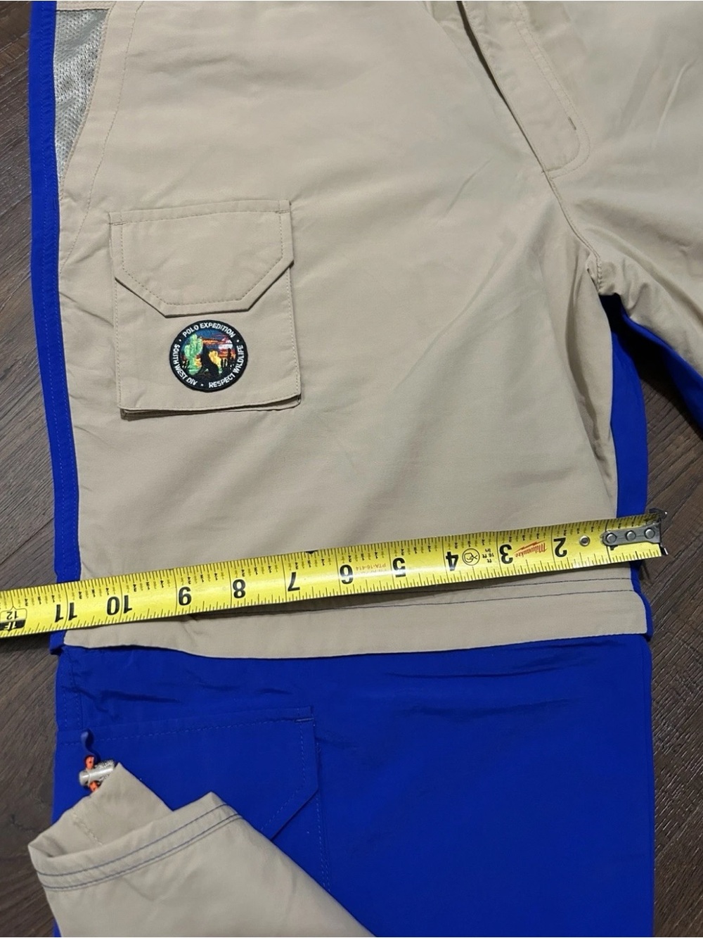 POLO RALPH LAUREN CONVERTIBLE WATER-RESISTANT WINDBREAKER PANTS TO SHORTS LARGE - Picture 8 of 16